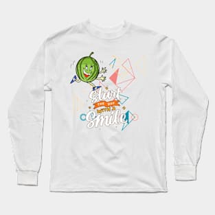 Start the Day with smile Long Sleeve T-Shirt